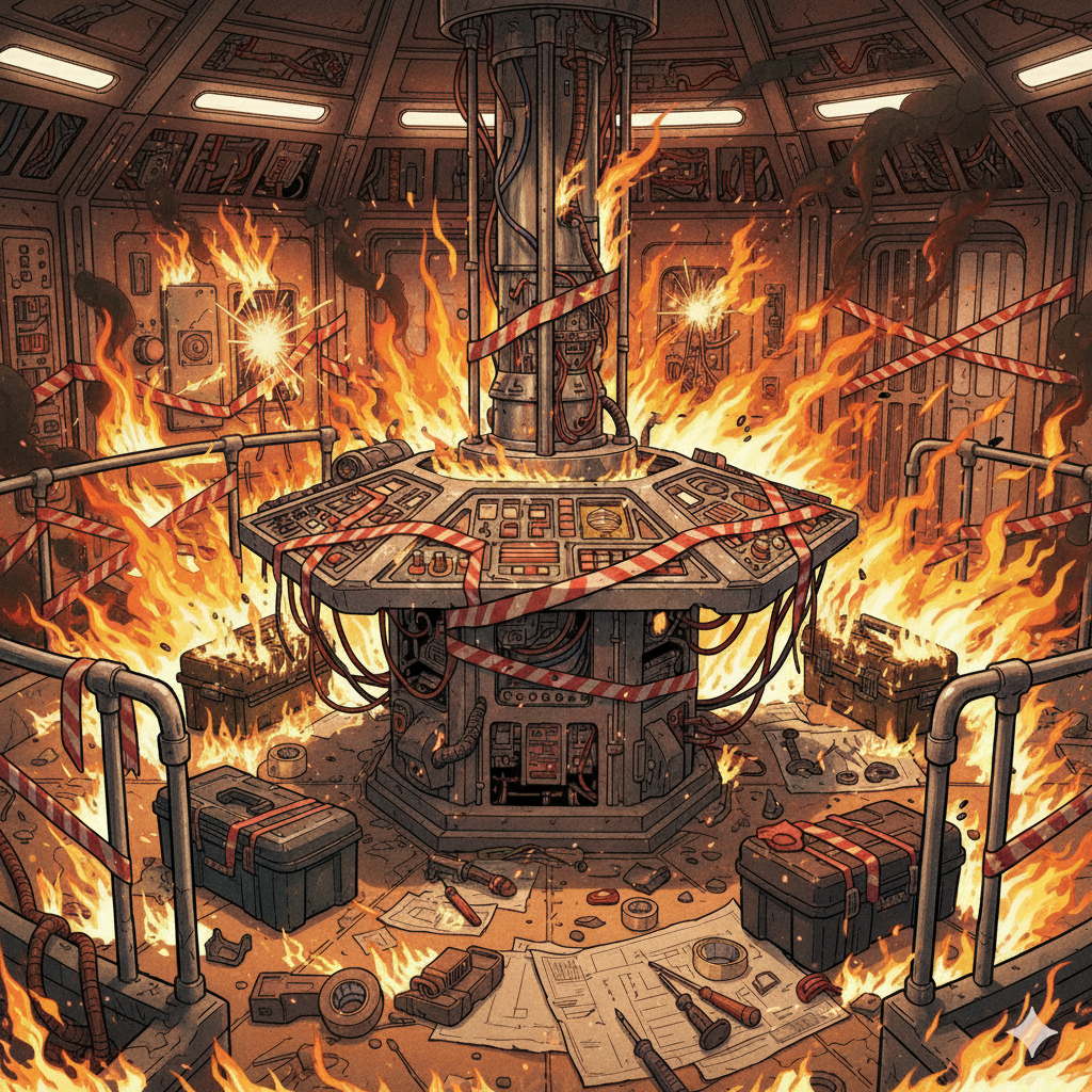 Ilustración del interior de la TARDIS